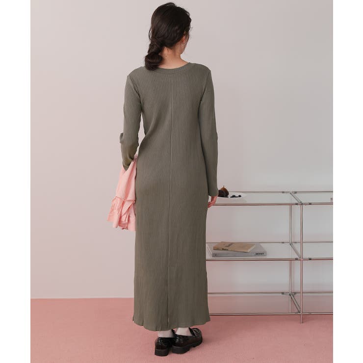 クルーネックリブワンピース | titivate | 詳細画像14 