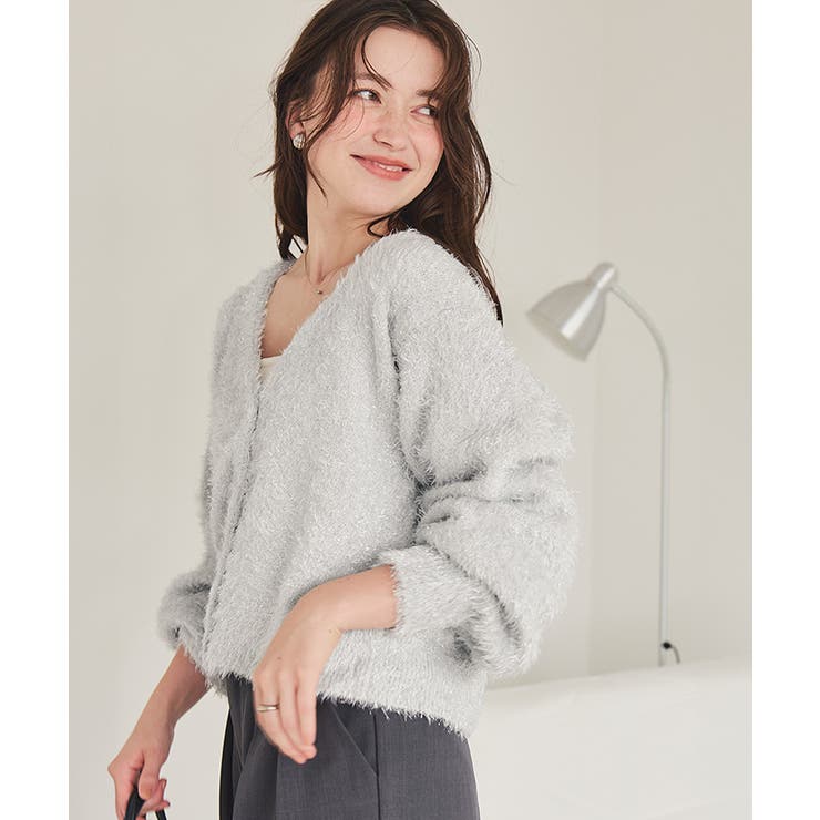 ふわっとラメシャギーニットカーディガン | titivate | 詳細画像8 