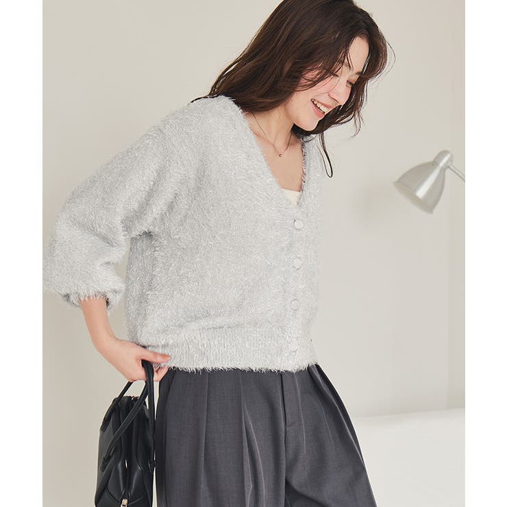 ふわっとラメシャギーニットカーディガン | titivate | 詳細画像9 