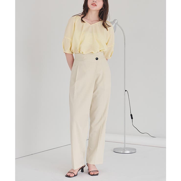 ラップ風デザインハイウエストパンツ | titivate | 詳細画像16 