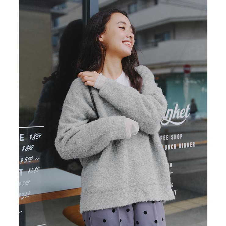 深Vネックボリュームスリーブニット | titivate | 詳細画像17 