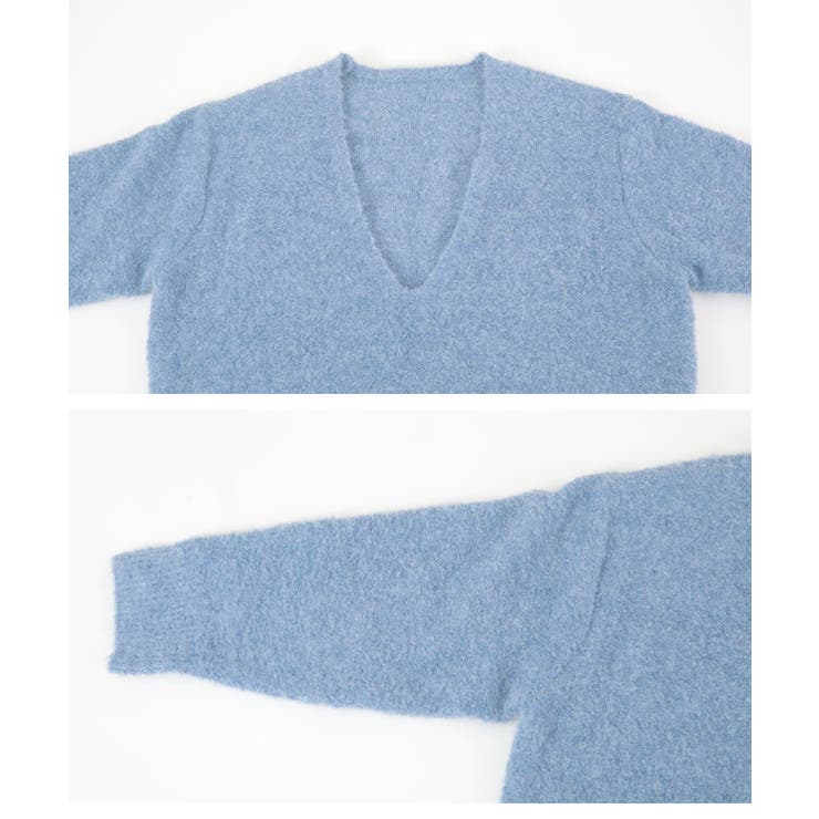 深Vネックボリュームスリーブニット | titivate | 詳細画像5 