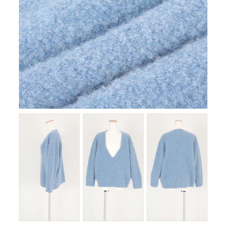 深Vネックボリュームスリーブニット | titivate | 詳細画像7 