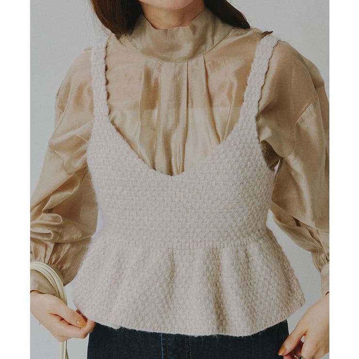 ペプラムニットビスチェ[品番：TV000016808]｜titivate（ティティ