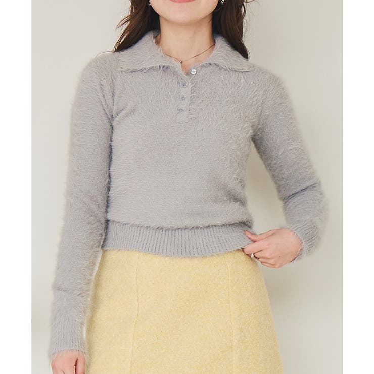 ポロ襟シャギーニット | titivate | 詳細画像13 