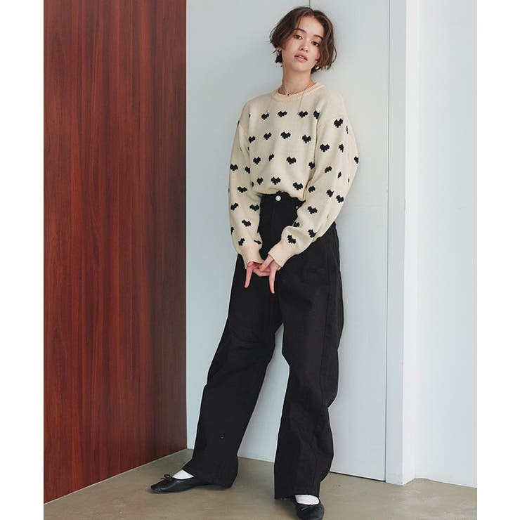 ハート柄ニットプルオーバー | titivate | 詳細画像8 