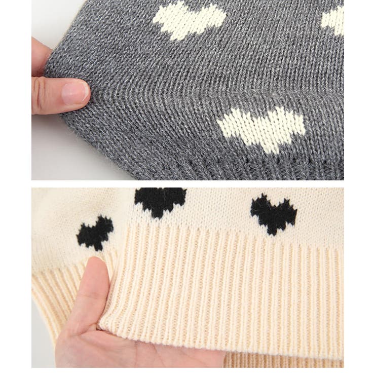 ハート柄ニットプルオーバー | titivate | 詳細画像3 