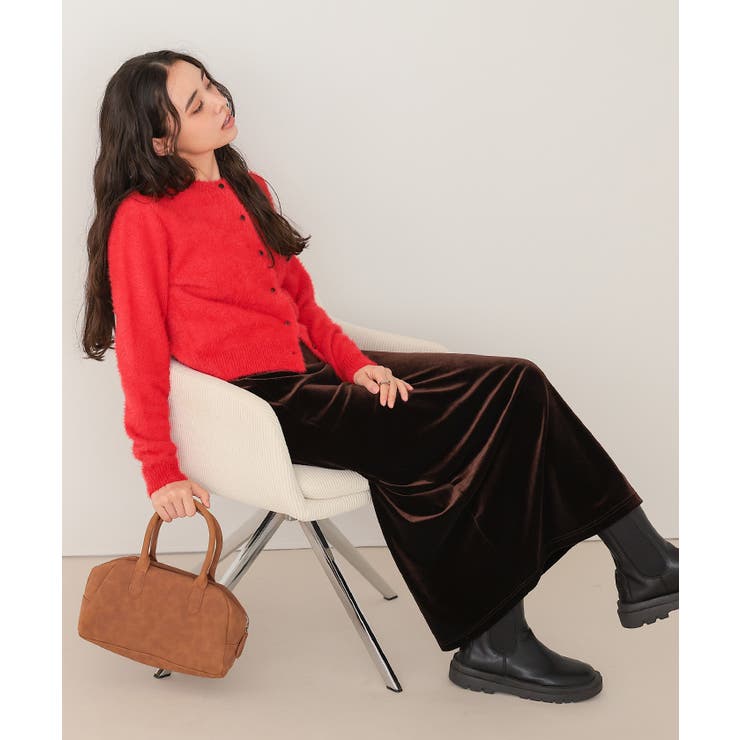 クルーネックミニシャギーニットカーディガン | titivate | 詳細画像21 