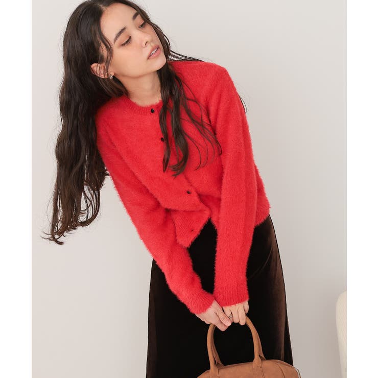 クルーネックミニシャギーニットカーディガン | titivate | 詳細画像22 