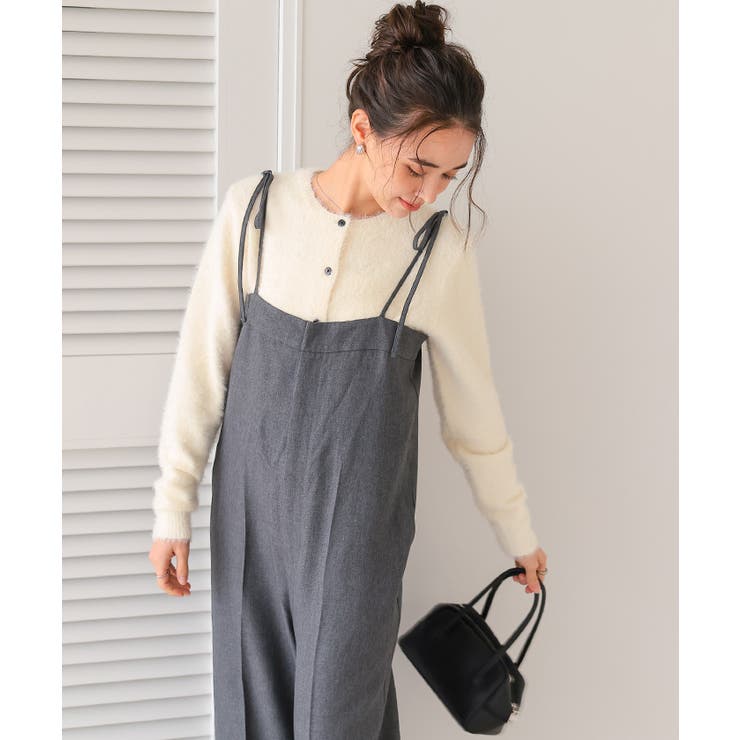 クルーネックミニシャギーニットカーディガン | titivate | 詳細画像6 