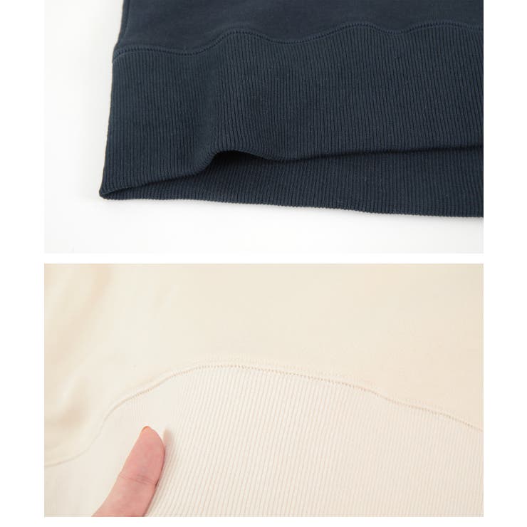 ハート刺繍ショートスウェットプルオーバー[品番：TV000016913