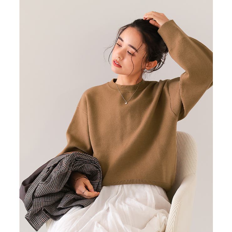 スウェットライククルーネックニット | titivate | 詳細画像24 