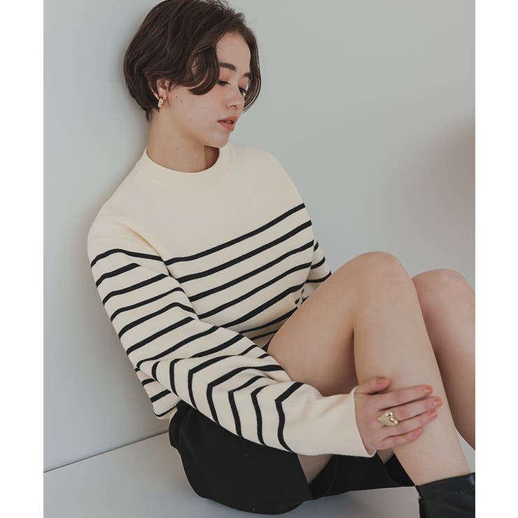 スウェットライククルーネックニット | titivate | 詳細画像27 