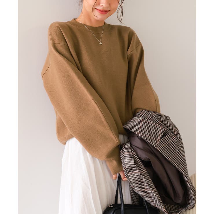 スウェットライククルーネックニット | titivate | 詳細画像4 