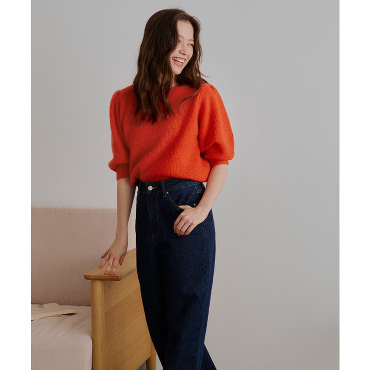 パフスリーブふわっとニットトップス | titivate | 詳細画像2 