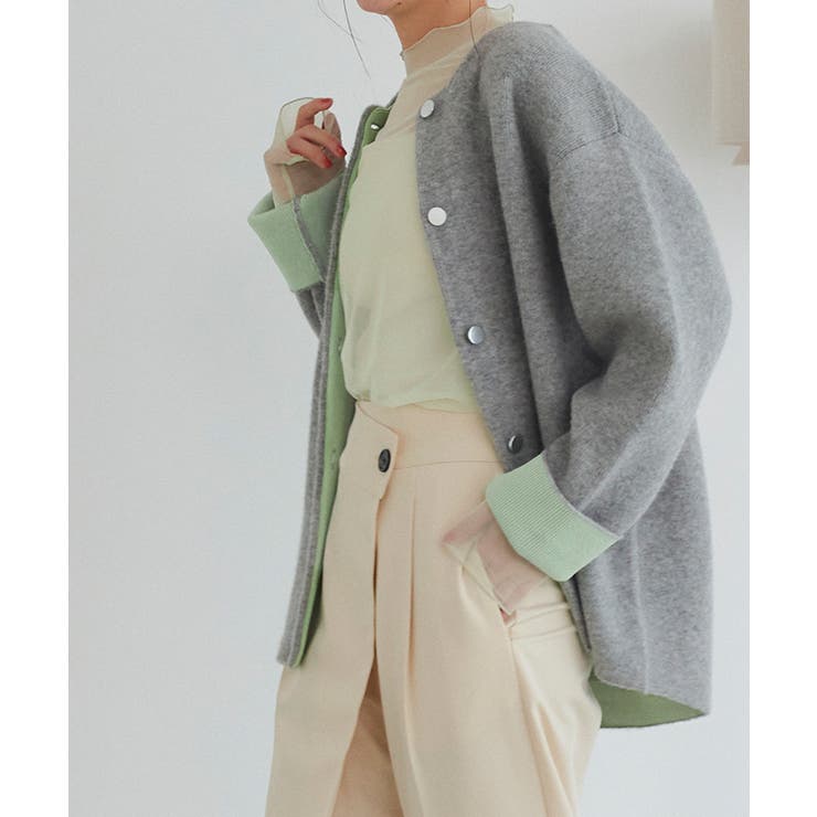 人気新品 ダブルフェイスニットコート/カーディガン[品番：TV000017051 ジャケット・アウター