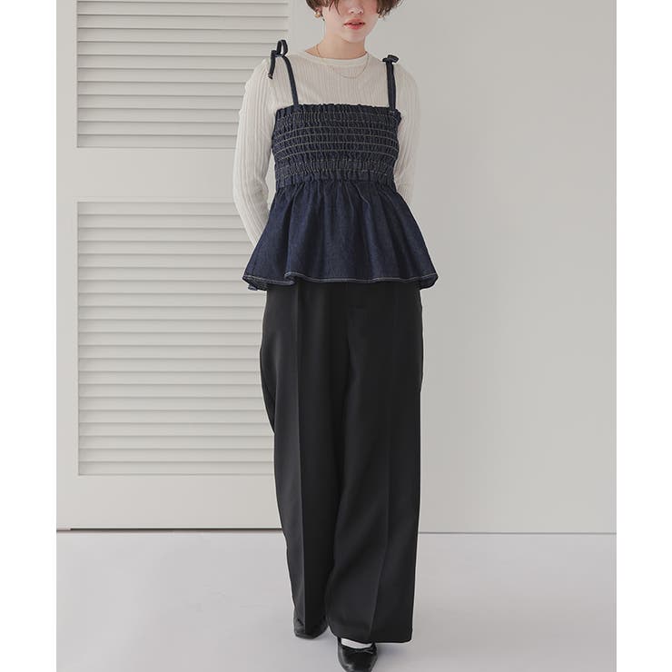 シャーリングペプラムキャミソールビスチェ | titivate | 詳細画像4 