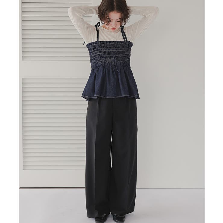 シャーリングペプラムキャミソールビスチェ | titivate | 詳細画像5 