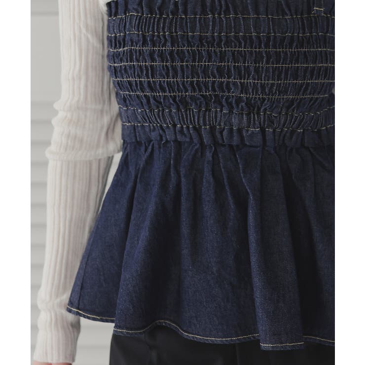 シャーリングペプラムキャミソールビスチェ | titivate | 詳細画像8 