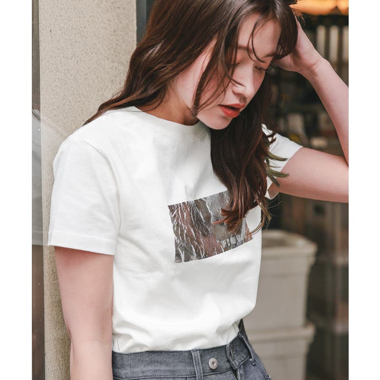 箔プリントコンパクトTシャツ | titivate | 詳細画像2 