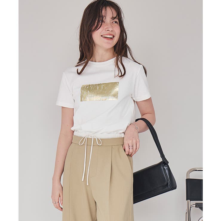 箔プリントコンパクトTシャツ | titivate | 詳細画像10 