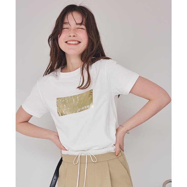 箔プリントコンパクトTシャツ | titivate | 詳細画像12 