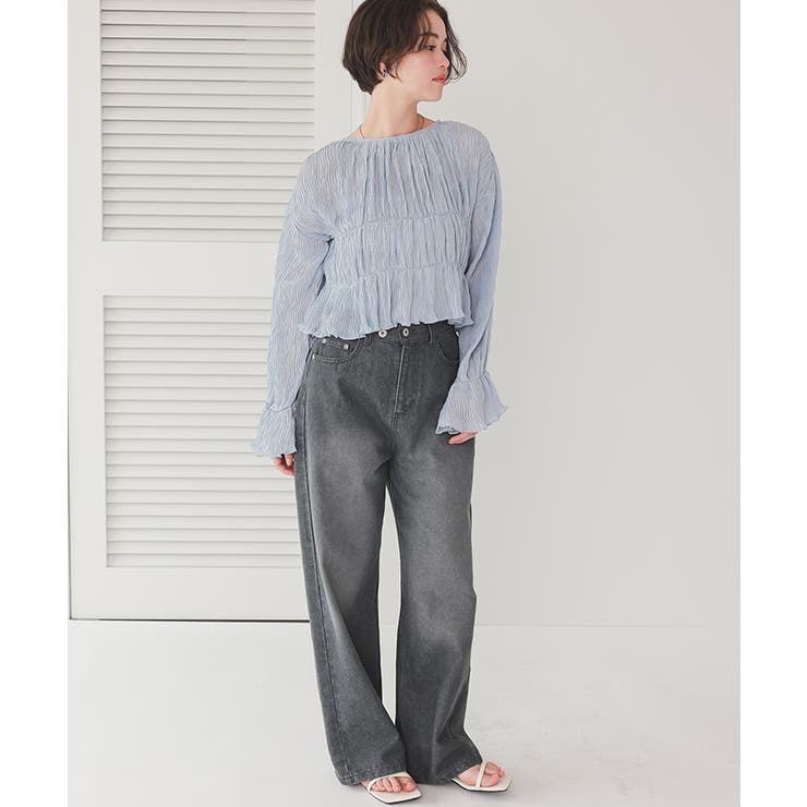 前後2wayリボンシャーリングショートカーディガン | titivate | 詳細画像24 