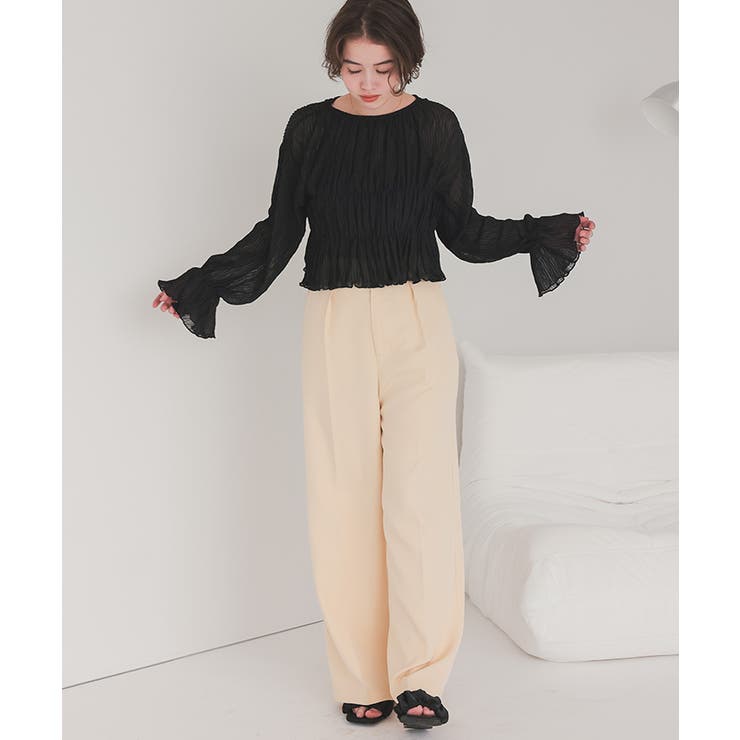 前後2wayリボンシャーリングショートカーディガン | titivate | 詳細画像28 