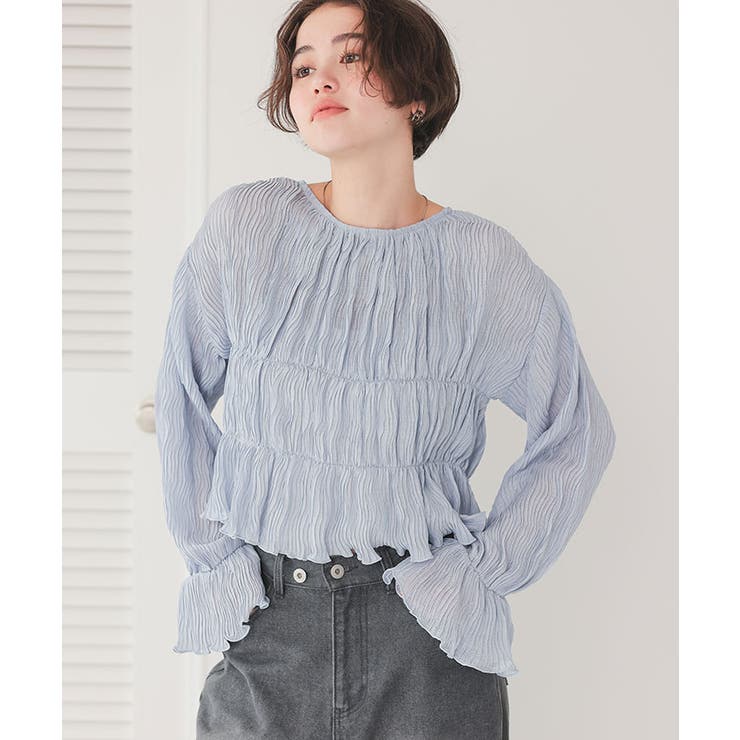 前後2wayリボンシャーリングショートカーディガン | titivate | 詳細画像9 