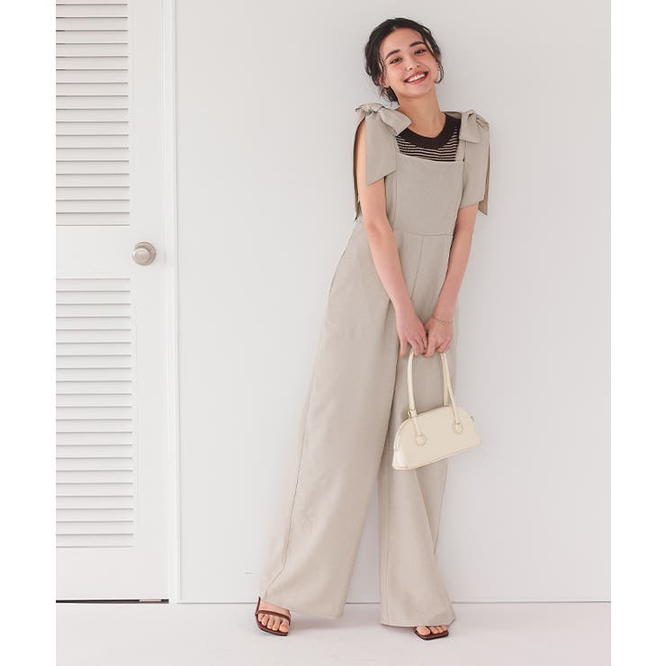 ライトエステル肩リボンサロペット | titivate | 詳細画像6 