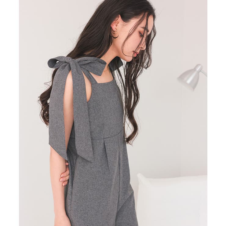 ライトエステル肩リボンサロペット | titivate | 詳細画像12 