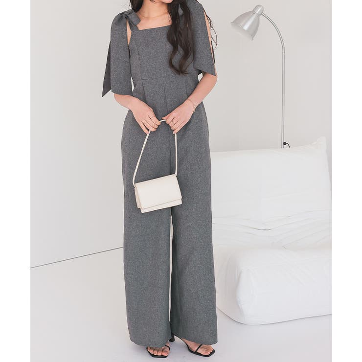 ライトエステル肩リボンサロペット | titivate | 詳細画像17 