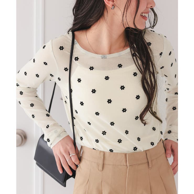 シアーフラワーフロッキートップス | titivate | 詳細画像15 