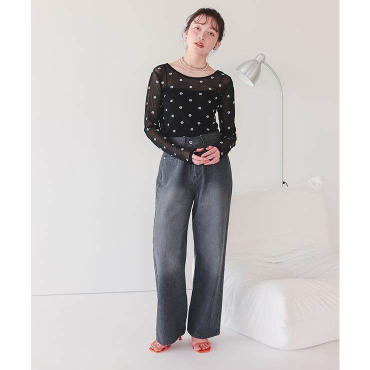 シアーフラワーフロッキートップス | titivate | 詳細画像22 