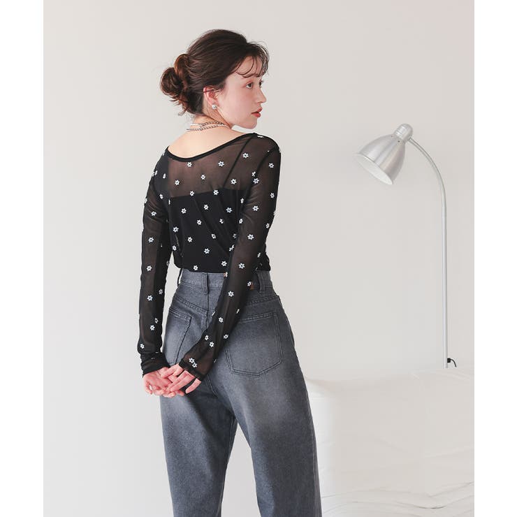 シアーフラワーフロッキートップス | titivate | 詳細画像10 