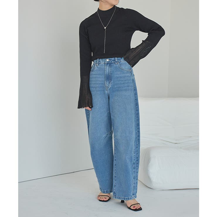 麻タッチ袖シアーハイゲージニット | titivate | 詳細画像33 