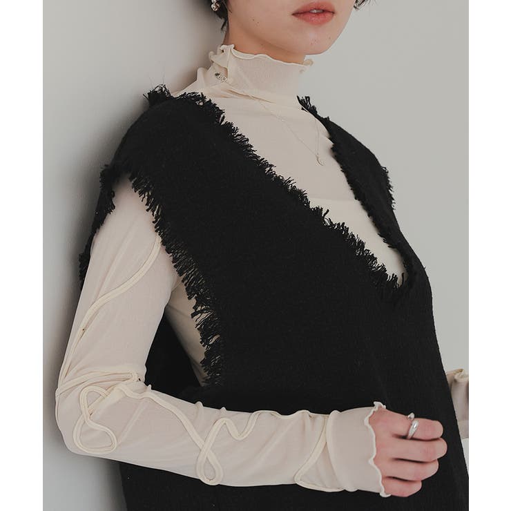 袖コード刺繍ハイネックプルオーバー | titivate | 詳細画像19 