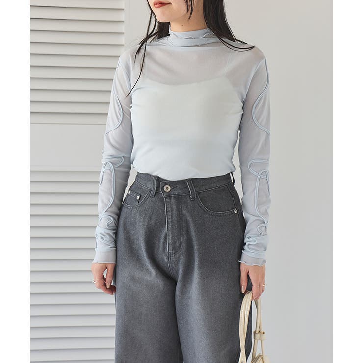 袖コード刺繍ハイネックプルオーバー | titivate | 詳細画像24 