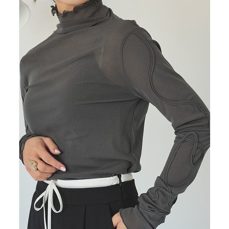 袖コード刺繍ハイネックプルオーバー | titivate | 詳細画像28 