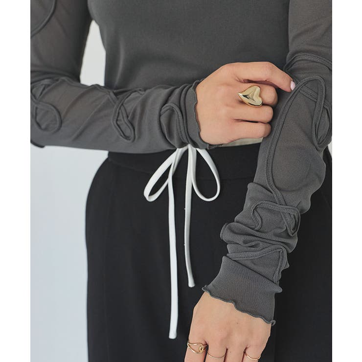 袖コード刺繍ハイネックプルオーバー | titivate | 詳細画像29 