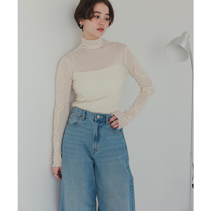 袖コード刺繍ハイネックプルオーバー | titivate | 詳細画像3 