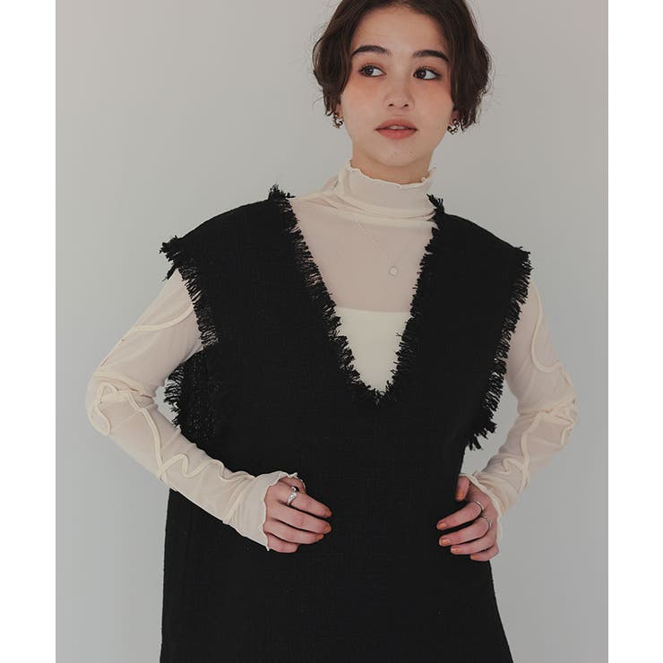 袖コード刺繍ハイネックプルオーバー | titivate | 詳細画像5 