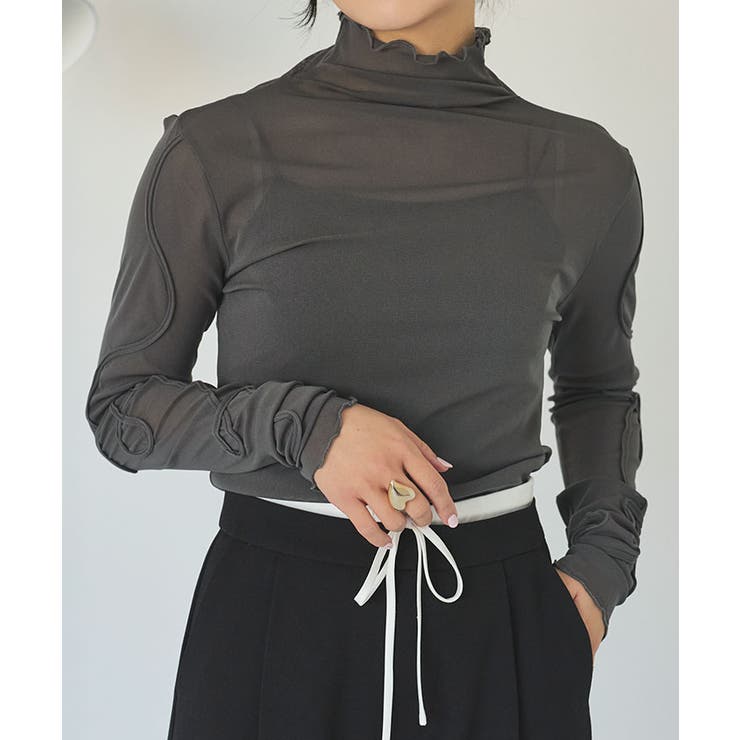 袖コード刺繍ハイネックプルオーバー | titivate | 詳細画像10 