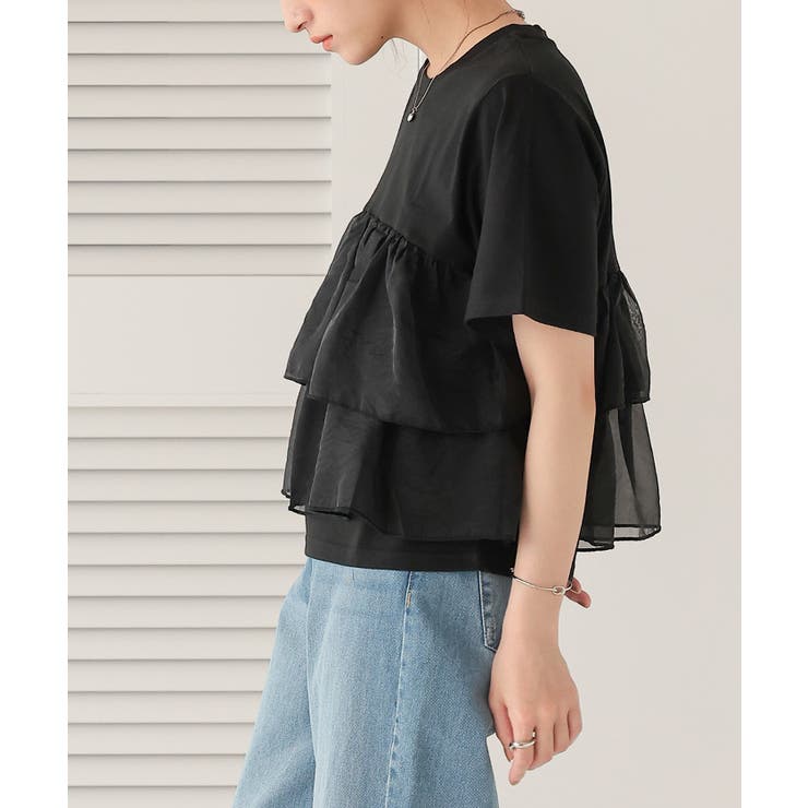 オーガンジーフリルドッキングTシャツ | titivate | 詳細画像14 