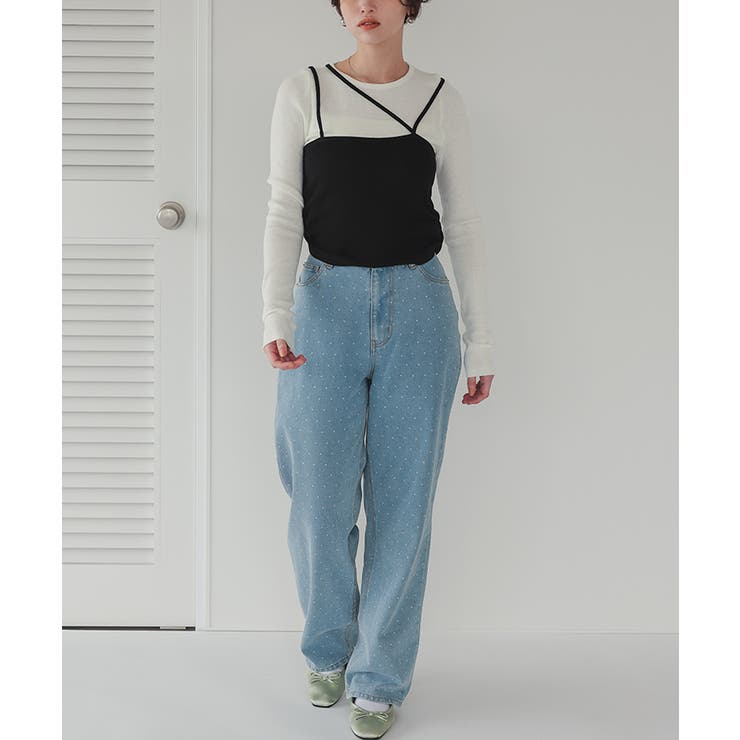 アシメレイヤードキャミソールセットトップス | titivate | 詳細画像10 