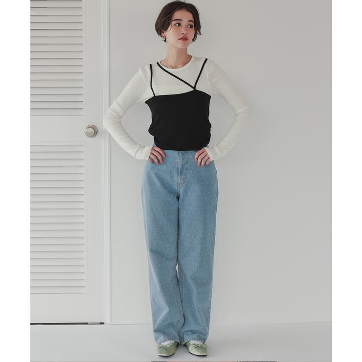 アシメレイヤードキャミソールセットトップス | titivate | 詳細画像3 