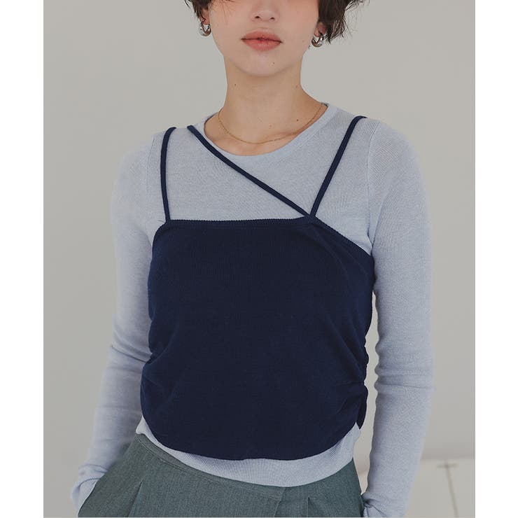 アシメレイヤードキャミソールセットトップス | titivate | 詳細画像7 