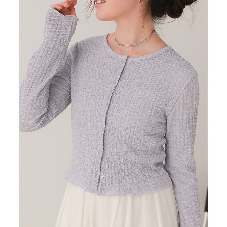 前後2wayポコポコジャガードトップス | titivate | 詳細画像21 