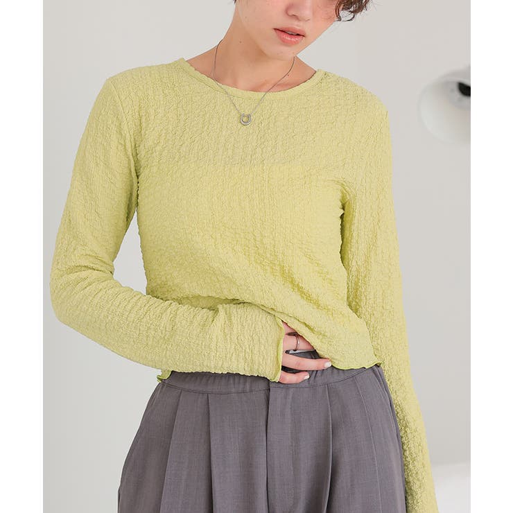 前後2wayポコポコジャガードトップス | titivate | 詳細画像24 