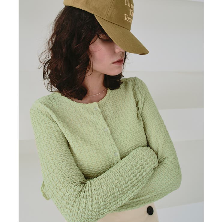 前後2wayポコポコジャガードトップス | titivate | 詳細画像25 